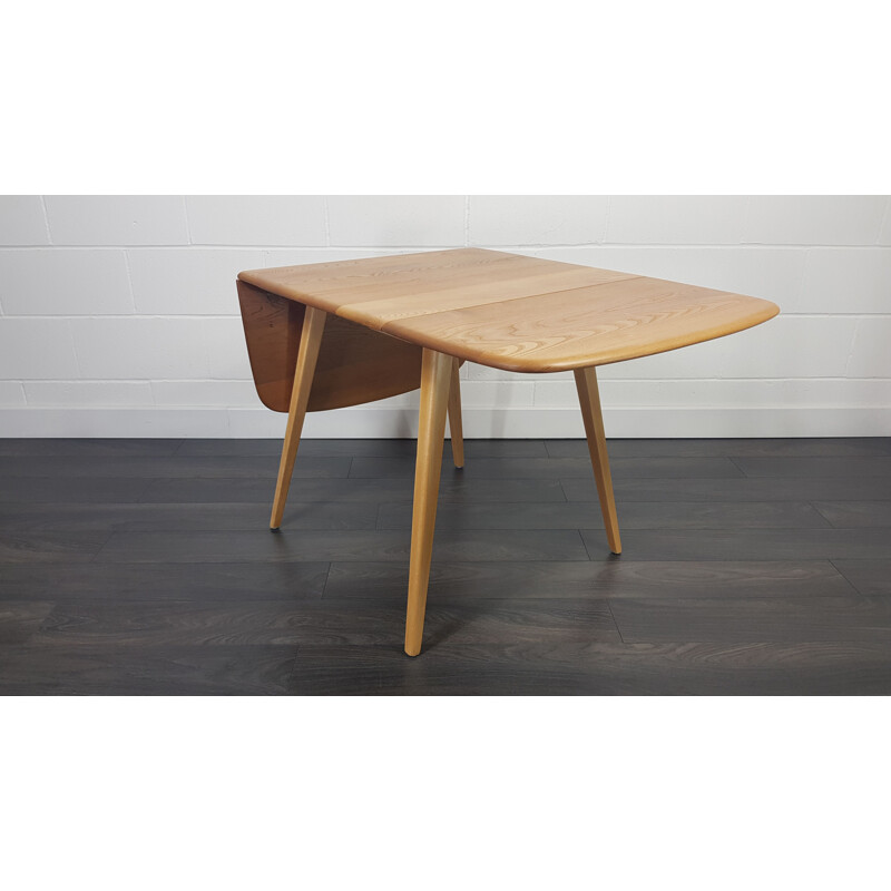 Vintage Ercol Square Drop Leaf Dining Table 1960s