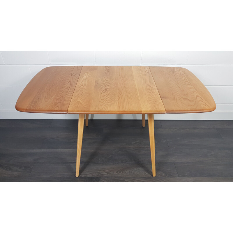 Vintage Ercol Square Drop Leaf Dining Table 1960s