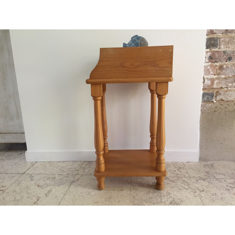 Small Vintage Wooden Bedside Cabinet 1970