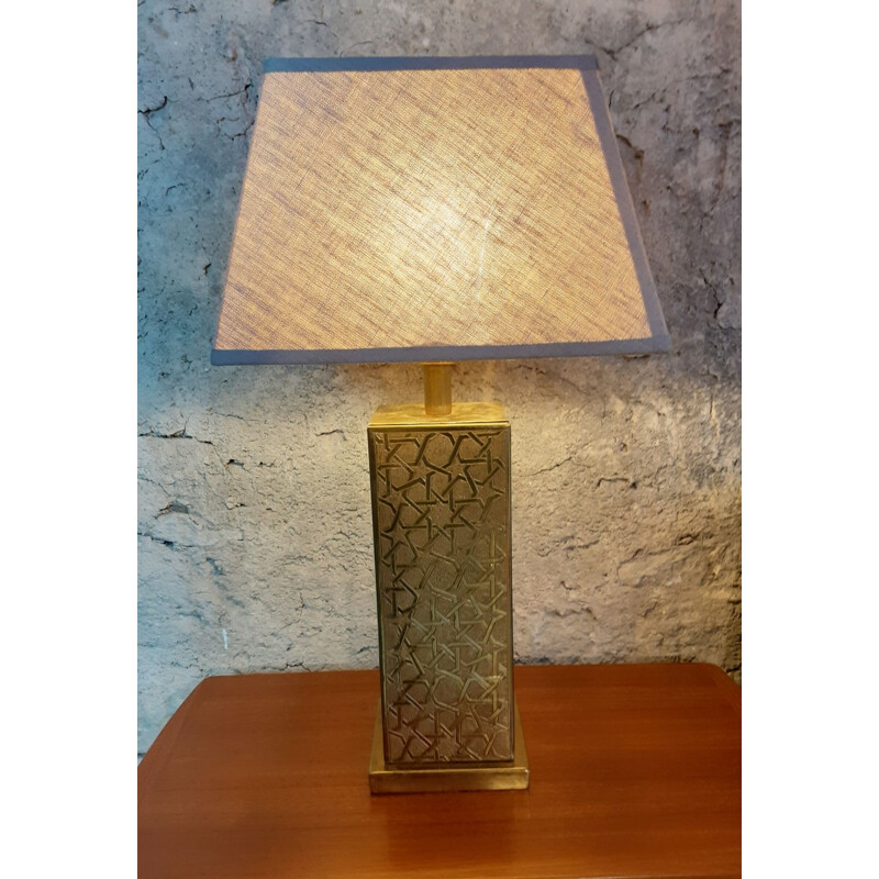 Vintage table lamp in Brass, Norway 1970