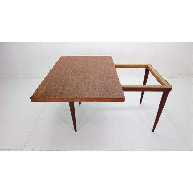 Vintage Danish Flip-Top Extendable Teak Dining Table, Scandinavian 1960s