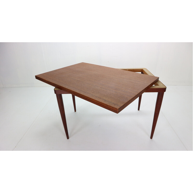 Vintage Danish Flip-Top Extendable Teak Dining Table, Scandinavian 1960s