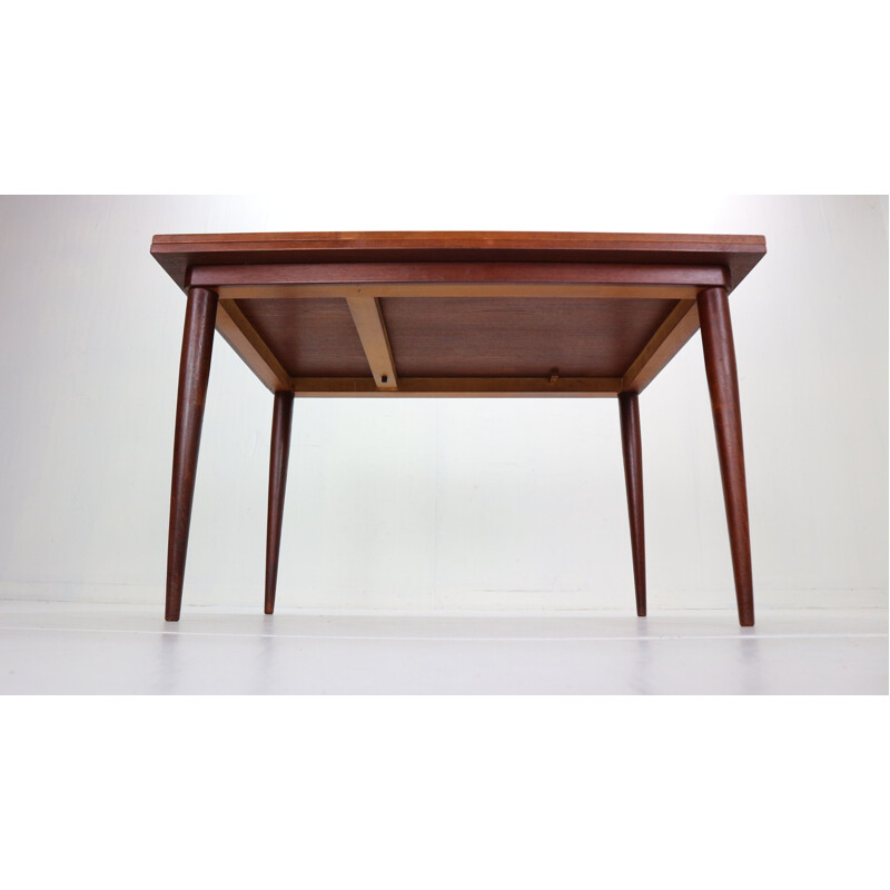 Vintage Danish Flip-Top Extendable Teak Dining Table, Scandinavian 1960s