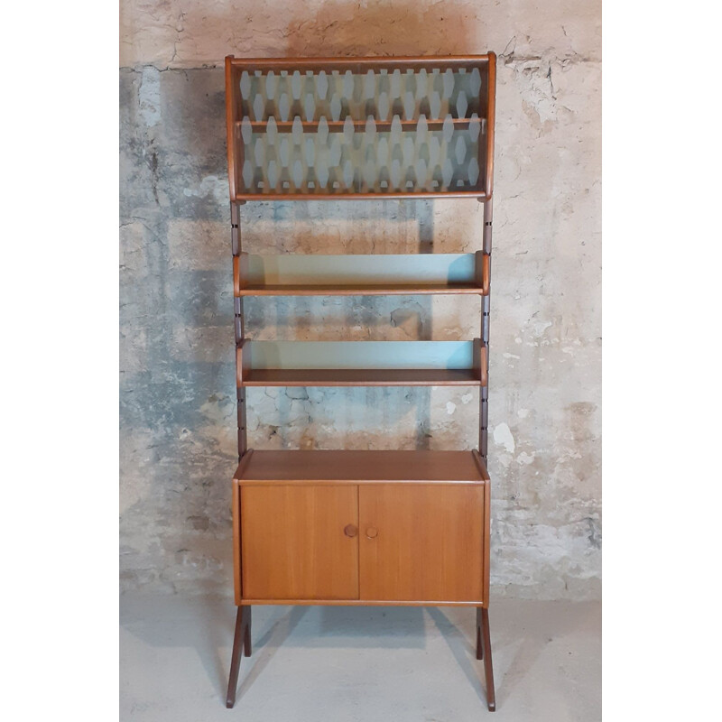 Vintage teak shelving cabinet model Ergo by Blindheim, Norwegian 1960