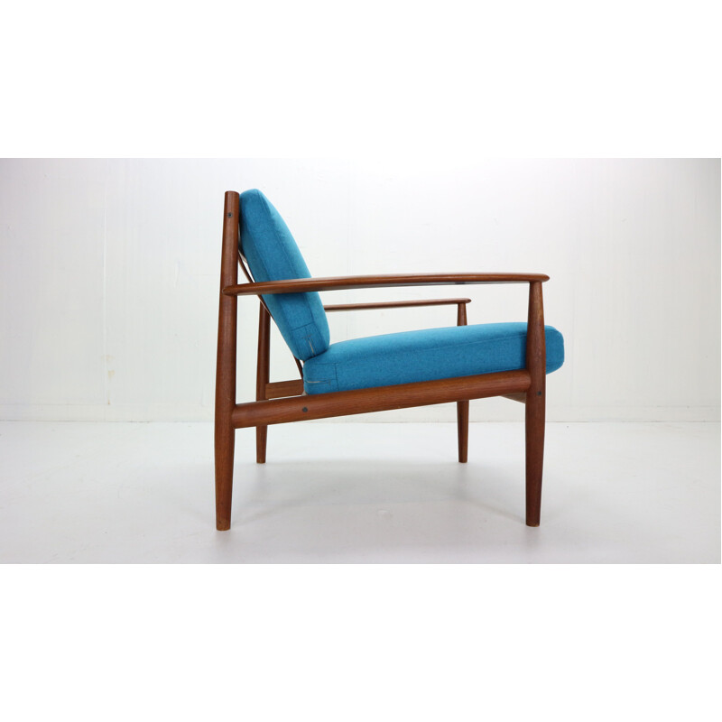 Vintage Grete Jalk Teak Lounge Armchair For France & Søn Denmark 1960s