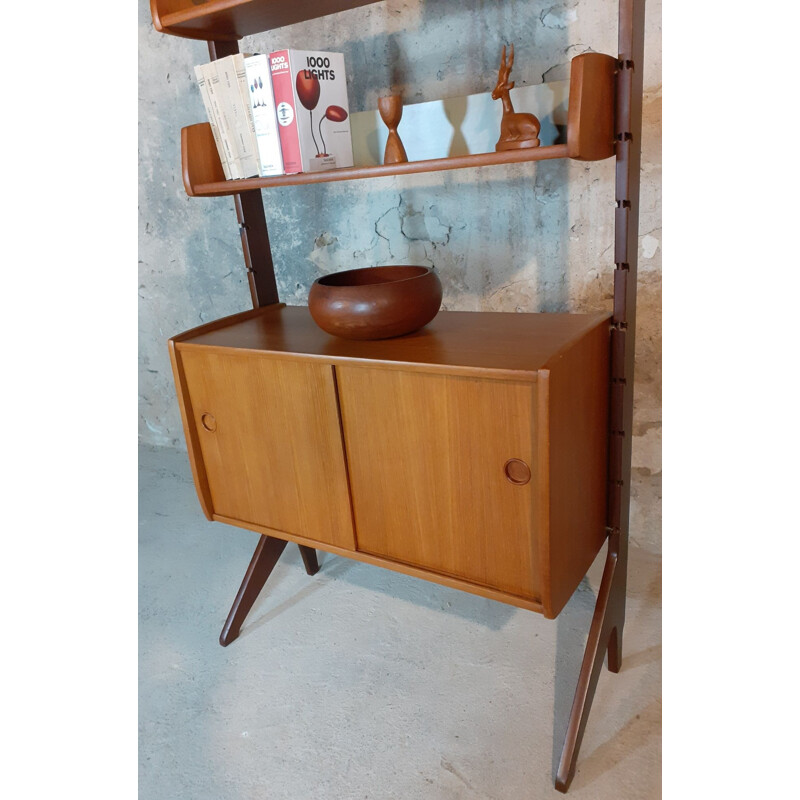 Vintage teak shelving cabinet model Ergo by Blindheim, Norwegian 1960