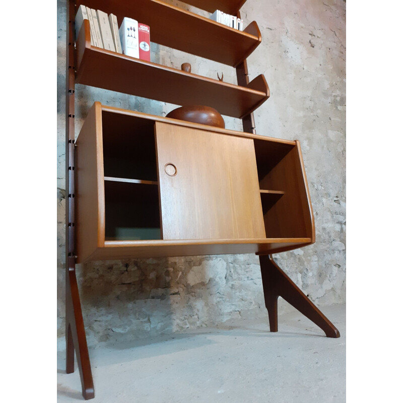 Vintage teak shelving cabinet model Ergo by Blindheim, Norwegian 1960