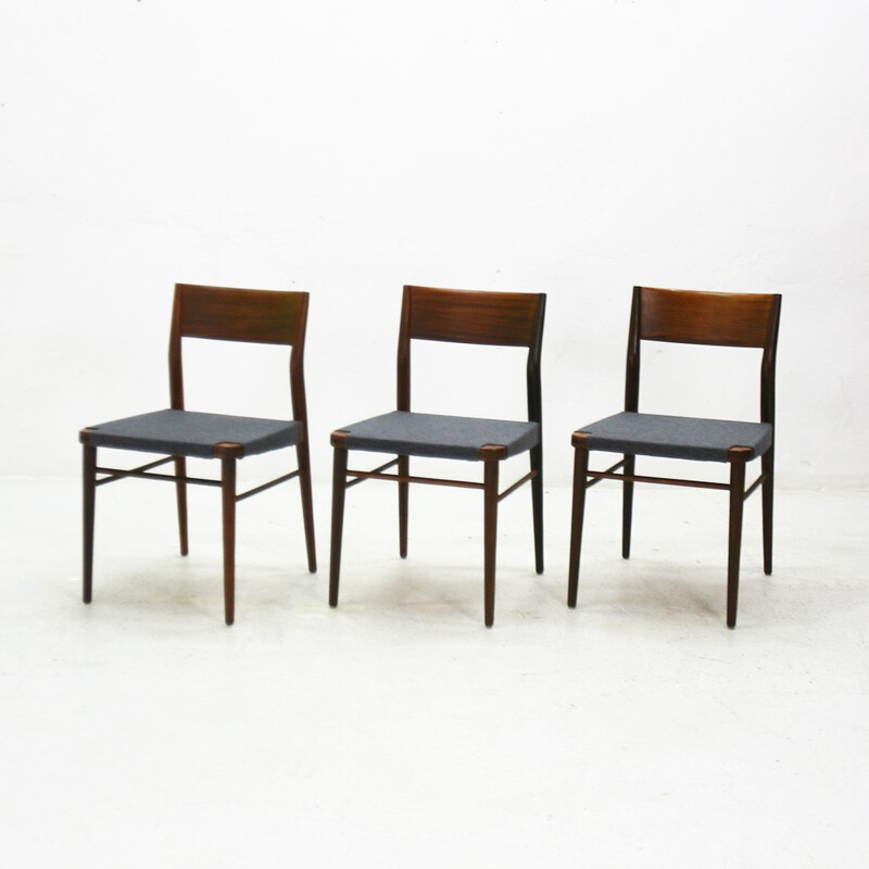 Set of 3 Wilkhahn dining chairs, Georg LEOWALD - 1950s