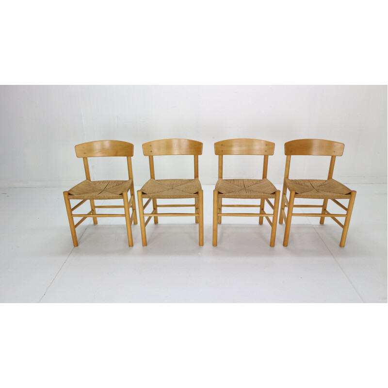 Set of 4 vintage dining room chairs Børge Mogensen Scandinavian  1947