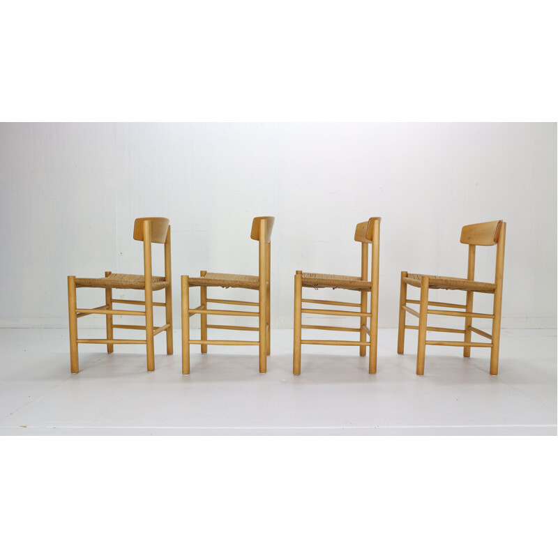 Set of 4 vintage dining room chairs Børge Mogensen Scandinavian  1947