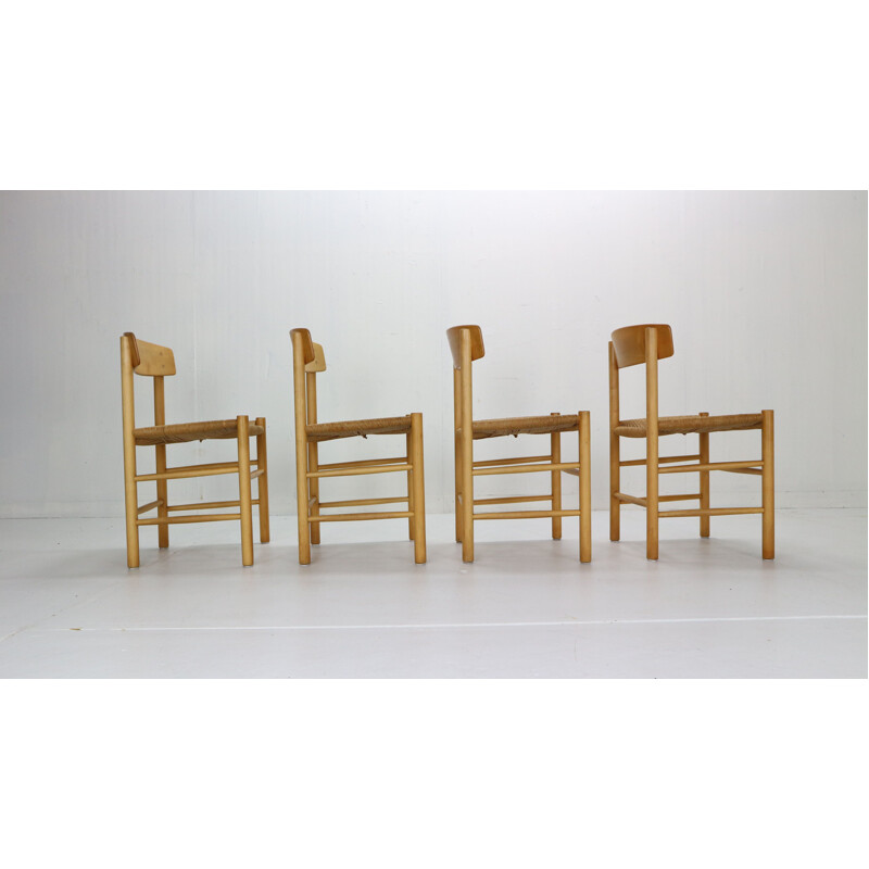 Set of 4 vintage dining room chairs Børge Mogensen Scandinavian  1947