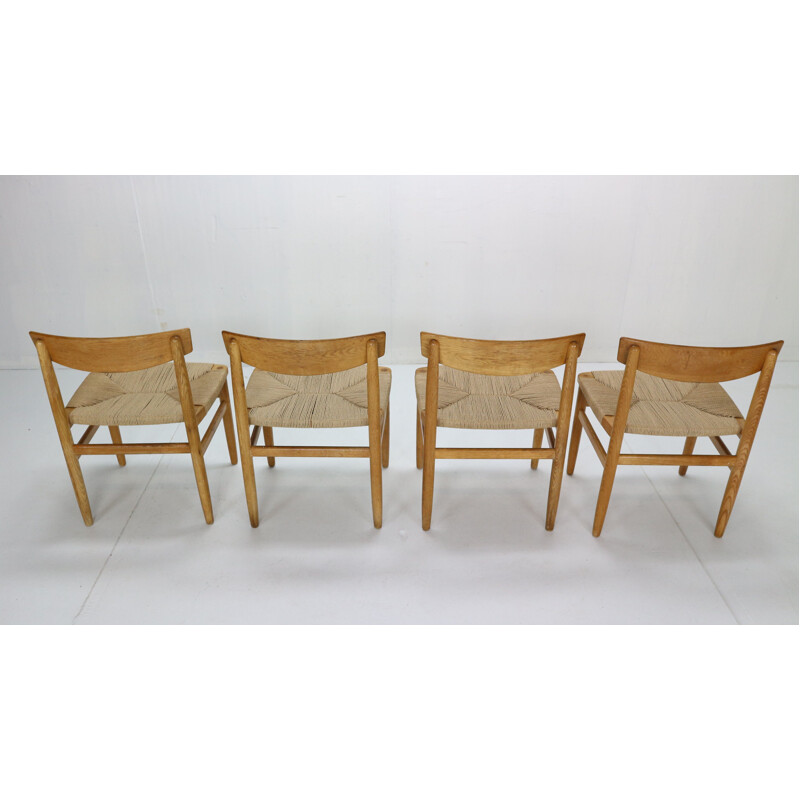 Set of 4 vintage dining room chairs Børge Mogensen Sweden 1950s