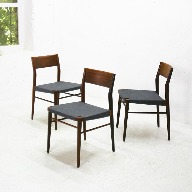 Set of 3 Wilkhahn dining chairs, Georg LEOWALD - 1950s