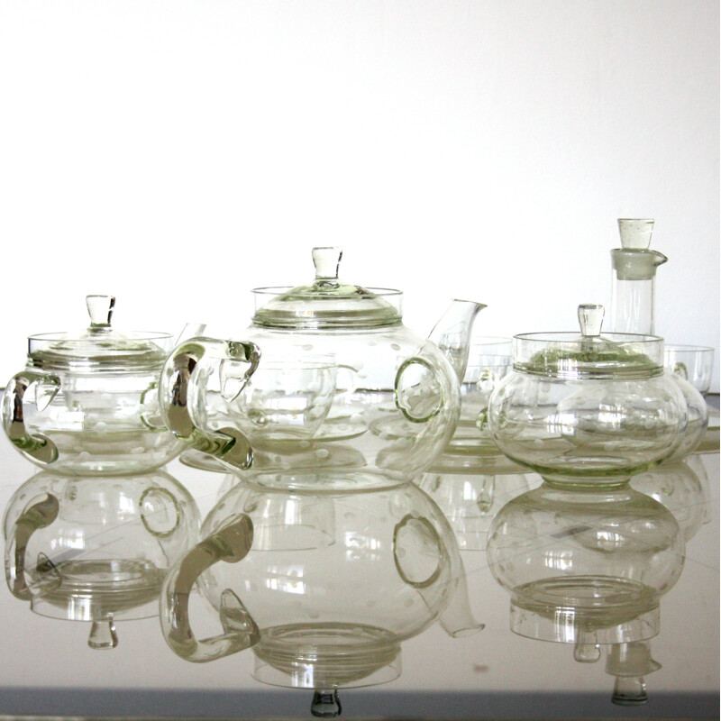 Mid-century tea set in glass, Ladislav SUTNAR - 1940s