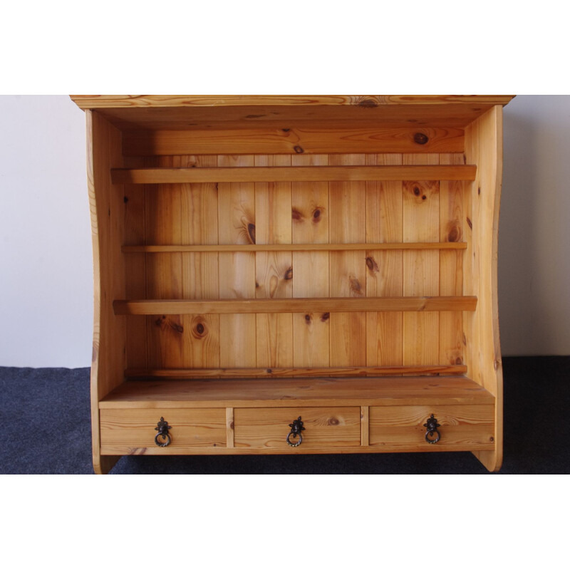 Vintage Wooden shelf with drawers