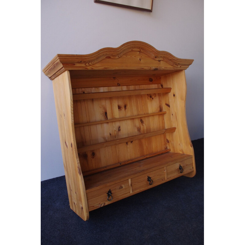 Vintage Wooden shelf with drawers