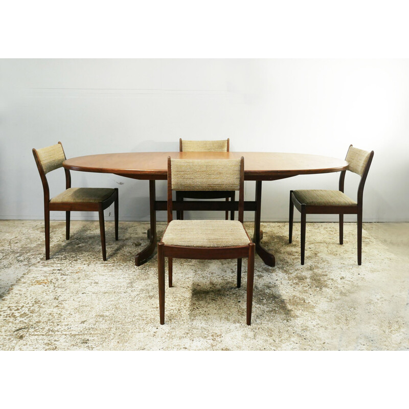 Vintage G Plan Fresco dining table and chairs 1970s