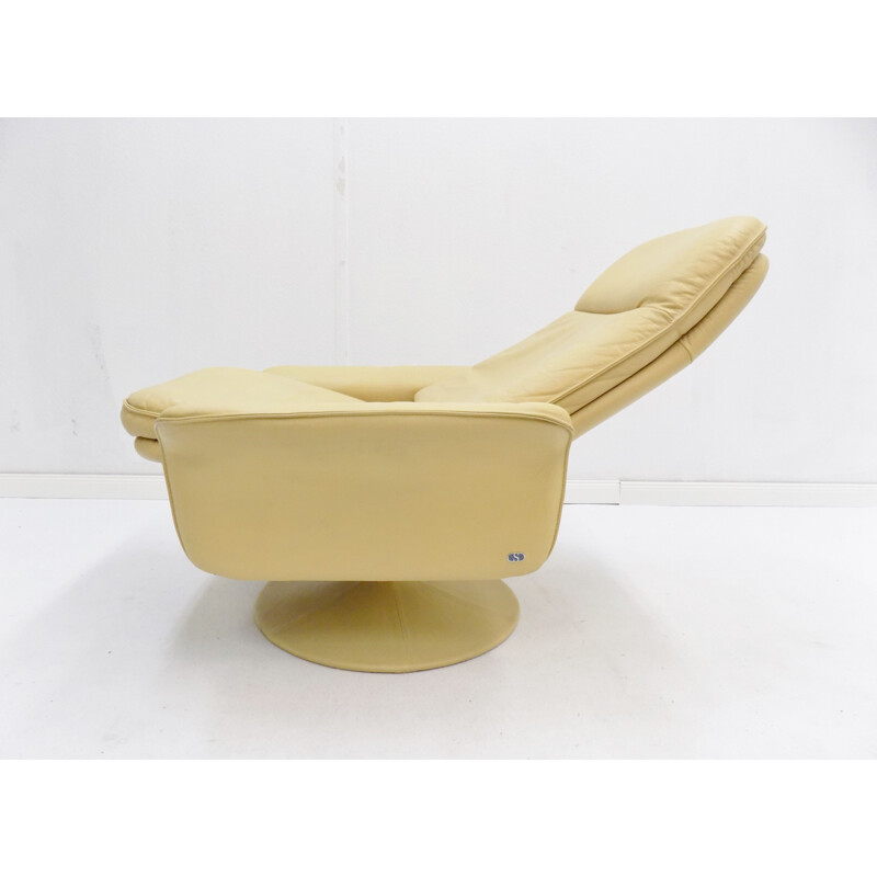 Fauteuil vintage en cuir Tulip