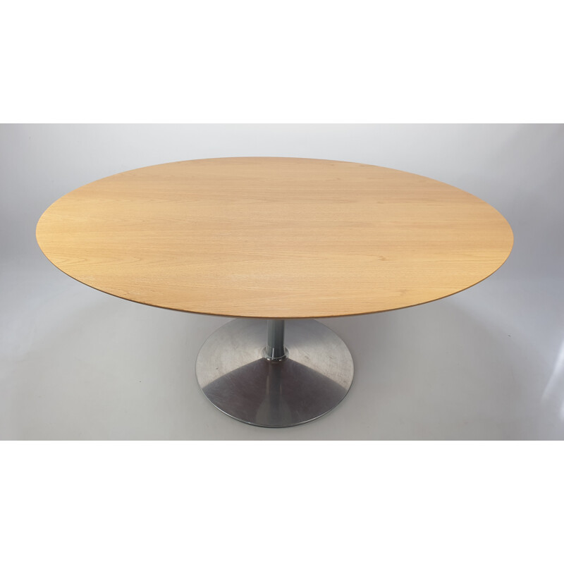 Vintage Oval Circle Dining Table by Pierre Paulin for Artifort 1960s