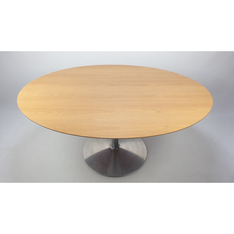 Vintage Oval Circle Dining Table by Pierre Paulin for Artifort 1960s