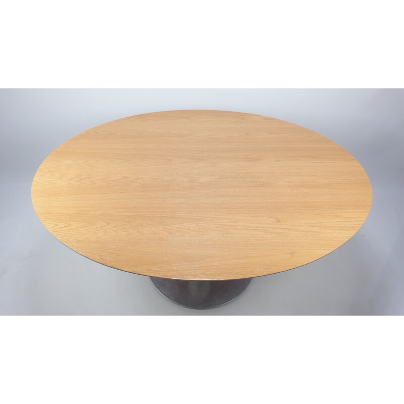 Vintage Oval Circle Dining Table by Pierre Paulin for Artifort 1960s