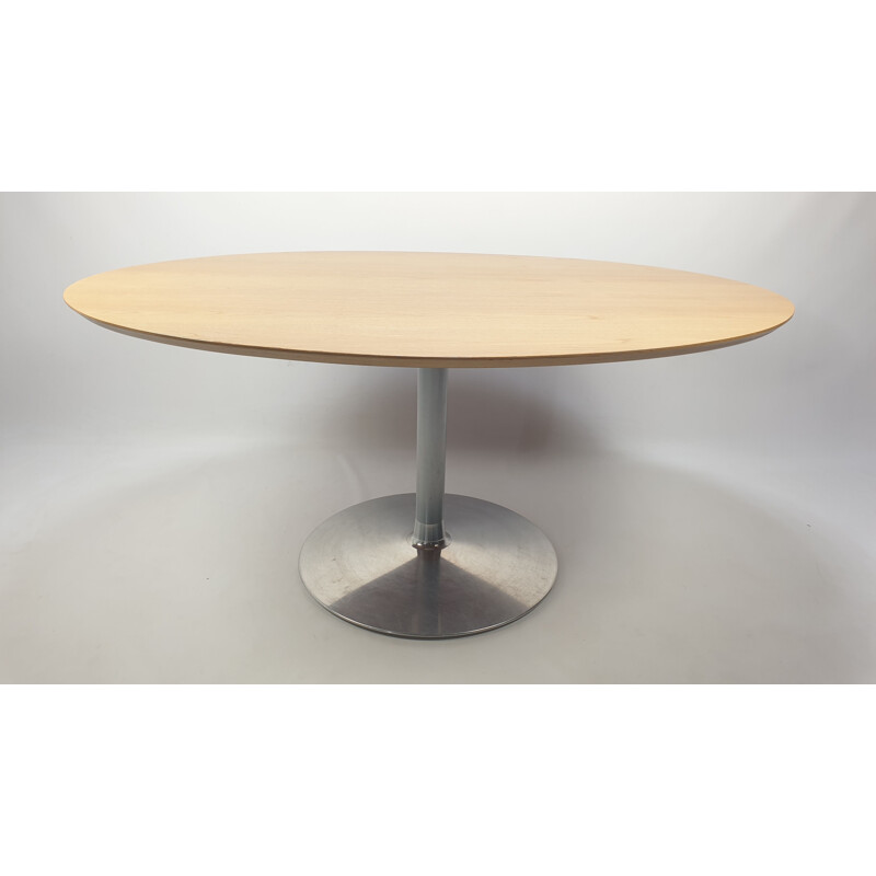 Vintage Oval Circle Dining Table by Pierre Paulin for Artifort 1960s