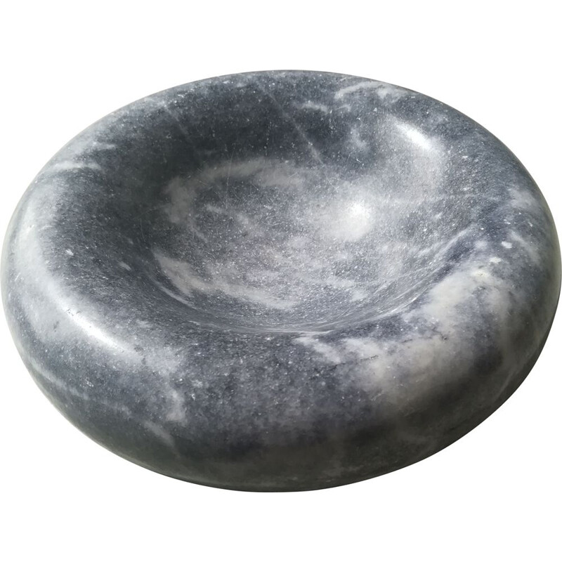 Vintage Gray marble ashtray Italy 1970s