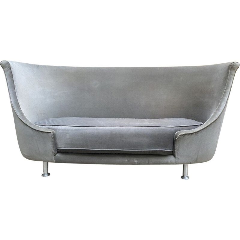 Vintage Italian grey sofa by Moroso 2000