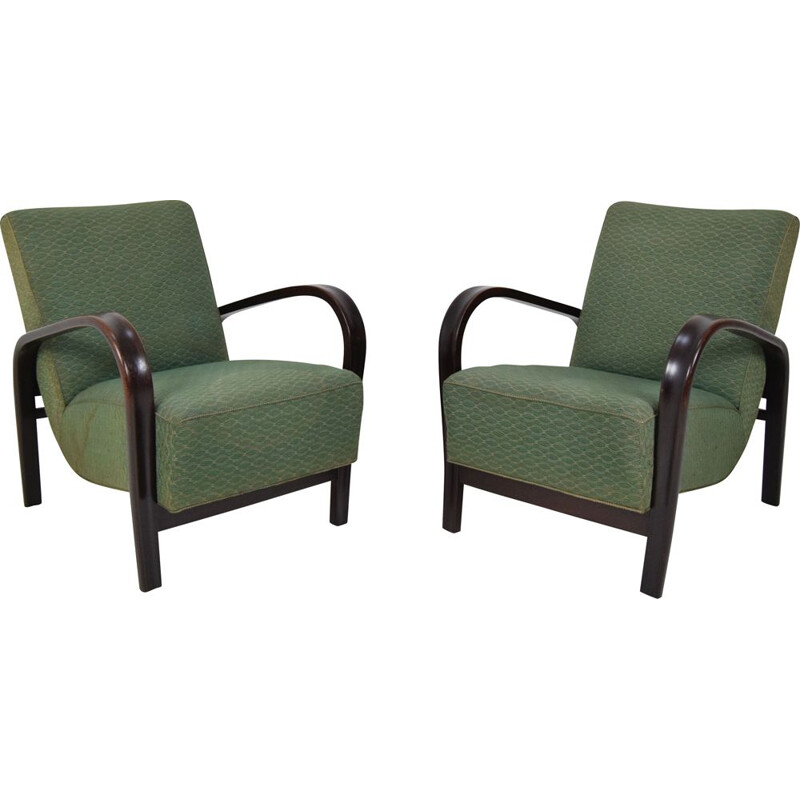 Paire de fauteuils vintage par Arch Kropacek et Kozelka 1950