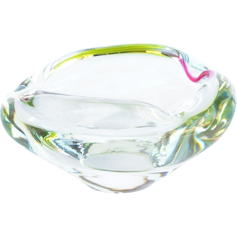 Vintage Glass ashtray by R. Beranek Skrdlovice Czechoslovakia 1960s