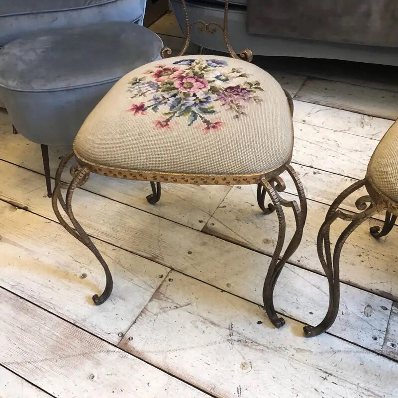 Pair of Mid-Century vanity Chairs 1950s