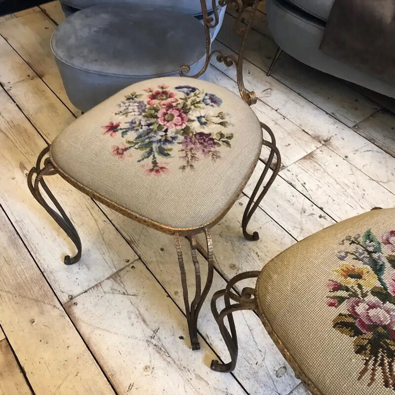 Pair of Mid-Century vanity Chairs 1950s