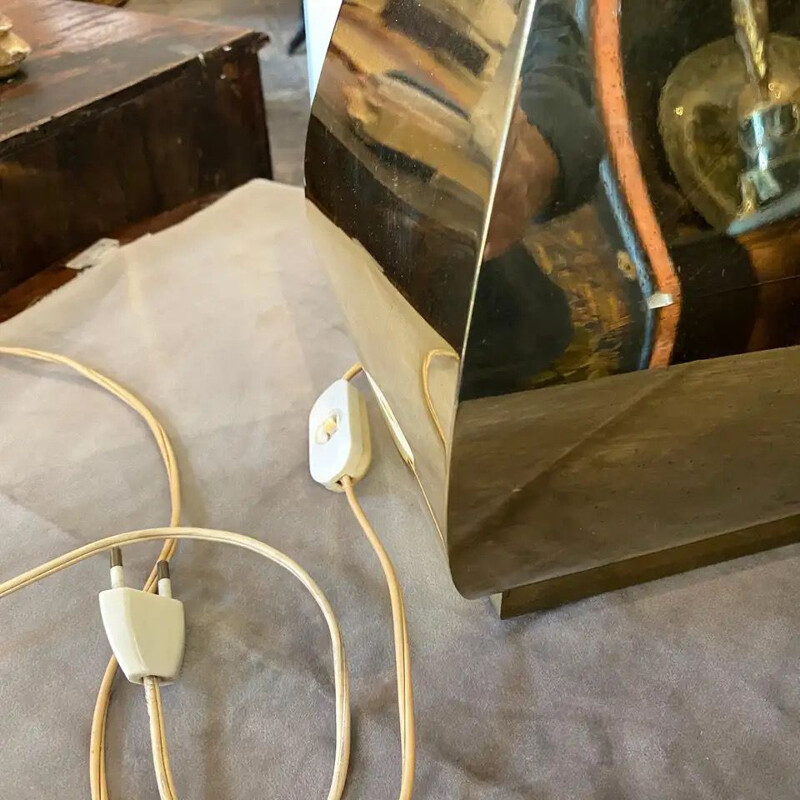 Lampe de table vintage moderne en laiton Italie 1960
