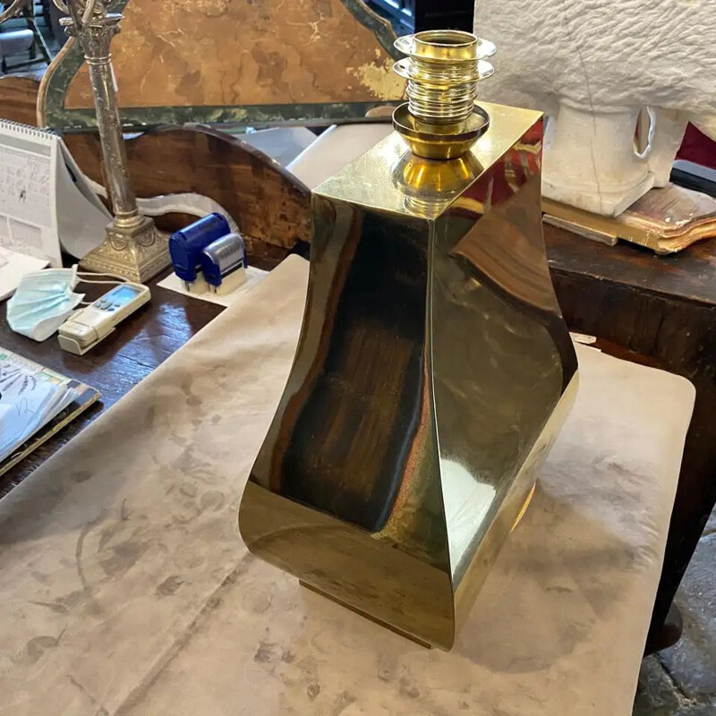 Lampe de table vintage moderne en laiton Italie 1960