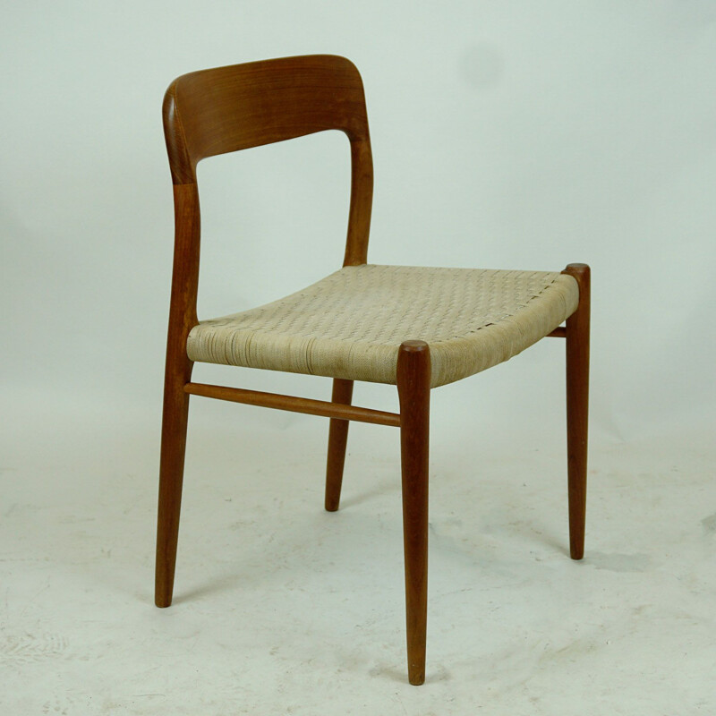 Pair of vintage Teak Dining Chairs by N. O. Moller 1960s