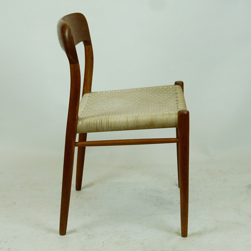 Pair of vintage Teak Dining Chairs by N. O. Moller 1960s