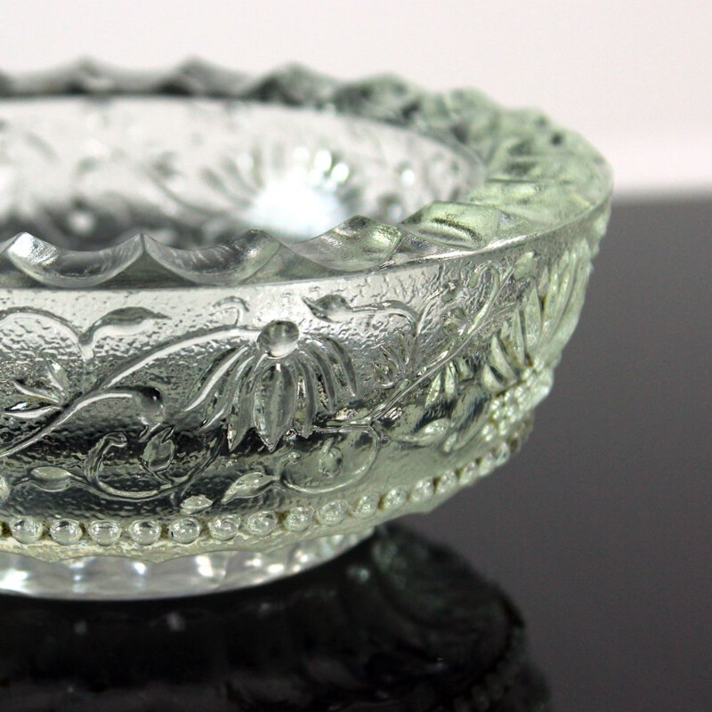 Vintage crystal bowl, Czechoslovakia 1960