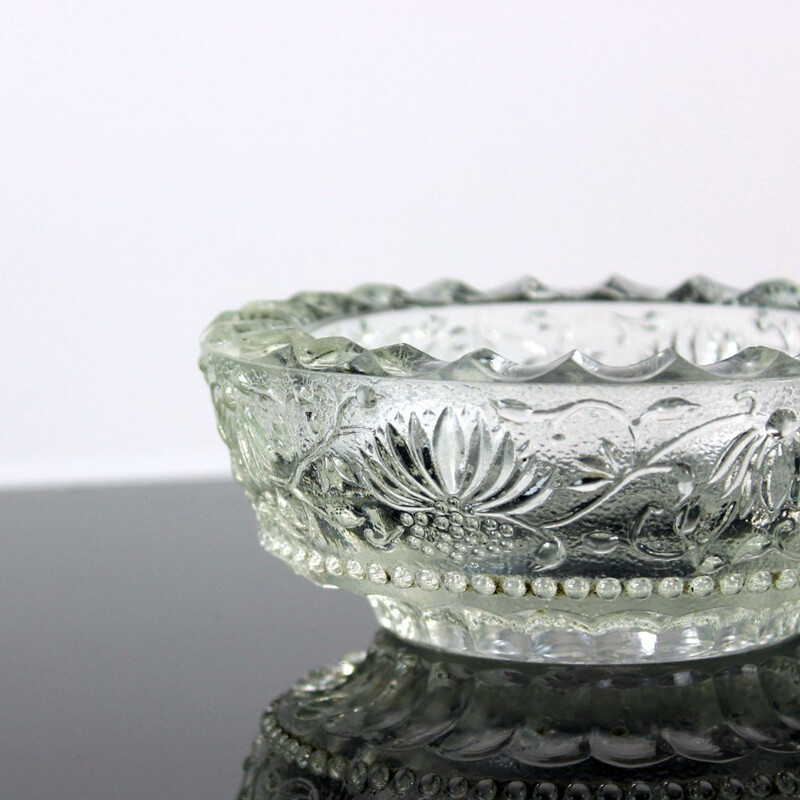 Vintage crystal bowl, Czechoslovakia 1960
