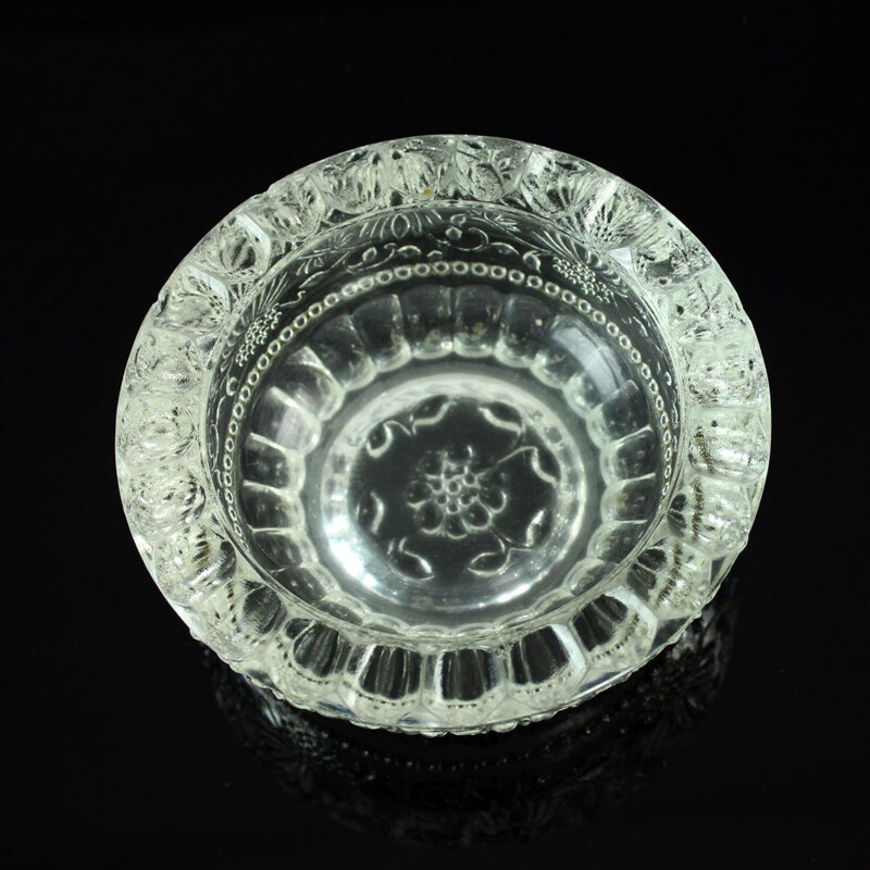 Vintage crystal bowl, Czechoslovakia 1960