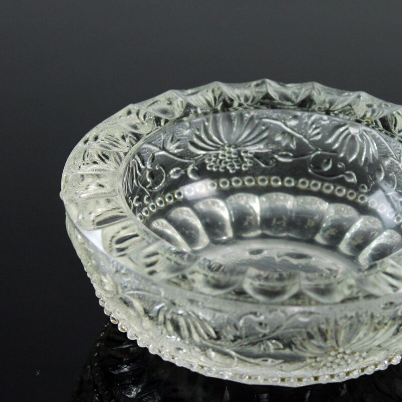 Vintage crystal bowl, Czechoslovakia 1960