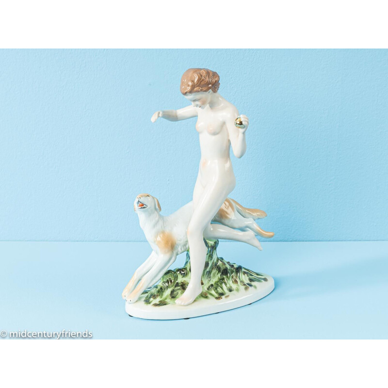 Ensemble de figurines vintage en porcelaine de Neundorf, Allemagne 1930