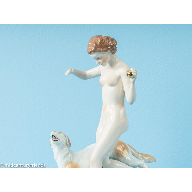Juego de figuritas de porcelana vintage de Neundorf, Alemania 1930