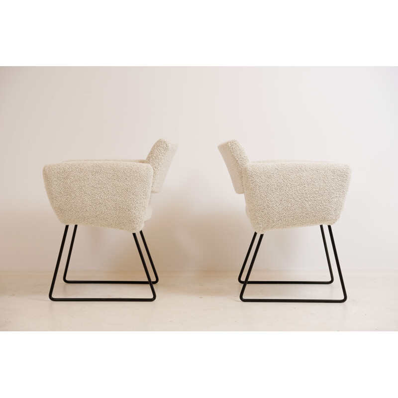 Pair of vintage armchairs by Joseph André Motte for Steiner 1950s