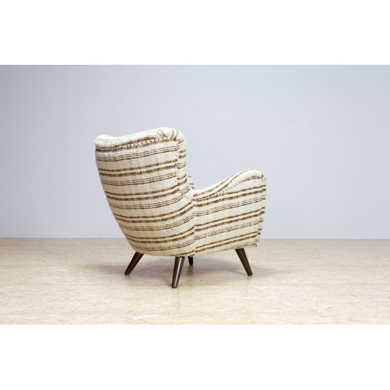 Vintage Armchair In Beige Teddy Of Frits Schlegel And Finn Juhl Scandinavian 1940s