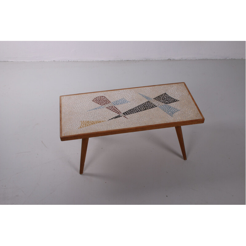 Table basse vintage en mosaïque