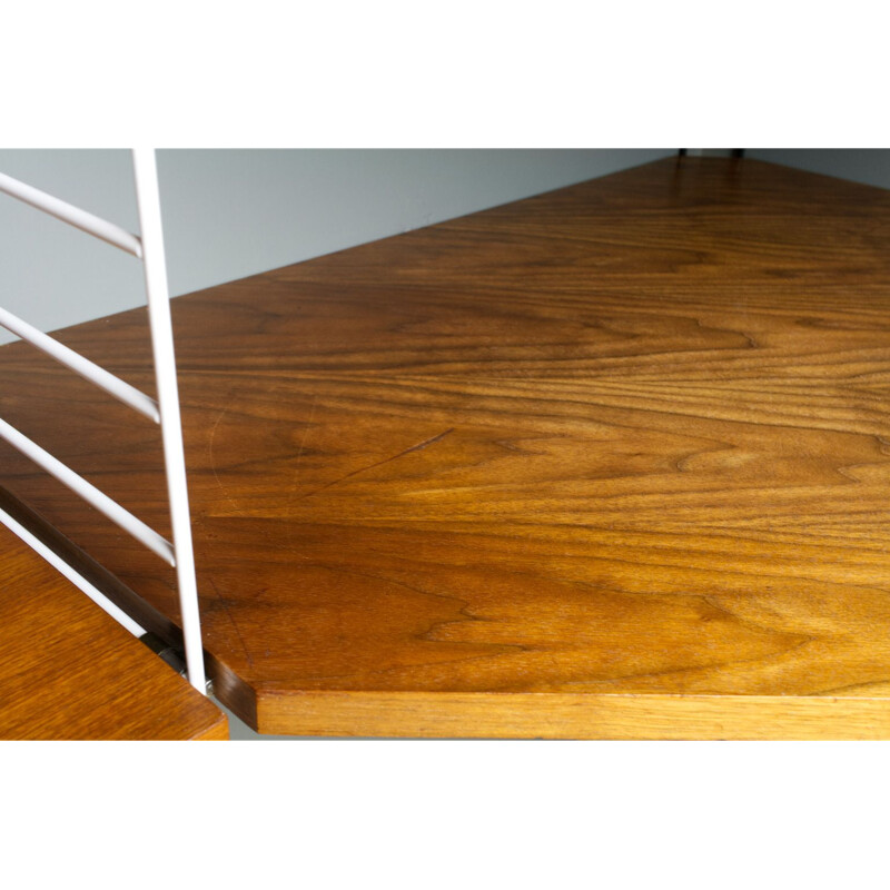 Teak modular vintage corner shelf by Nils Strinning 1960