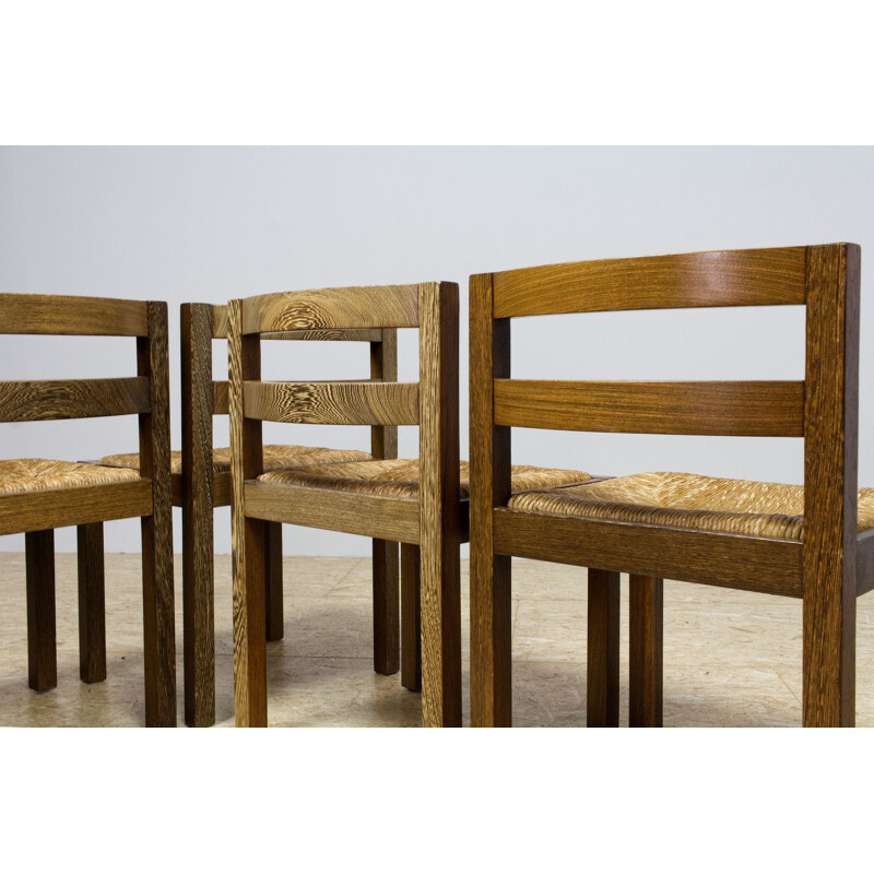 Lot de 5 chaises vintage modernistes, Pays-Bas 1960