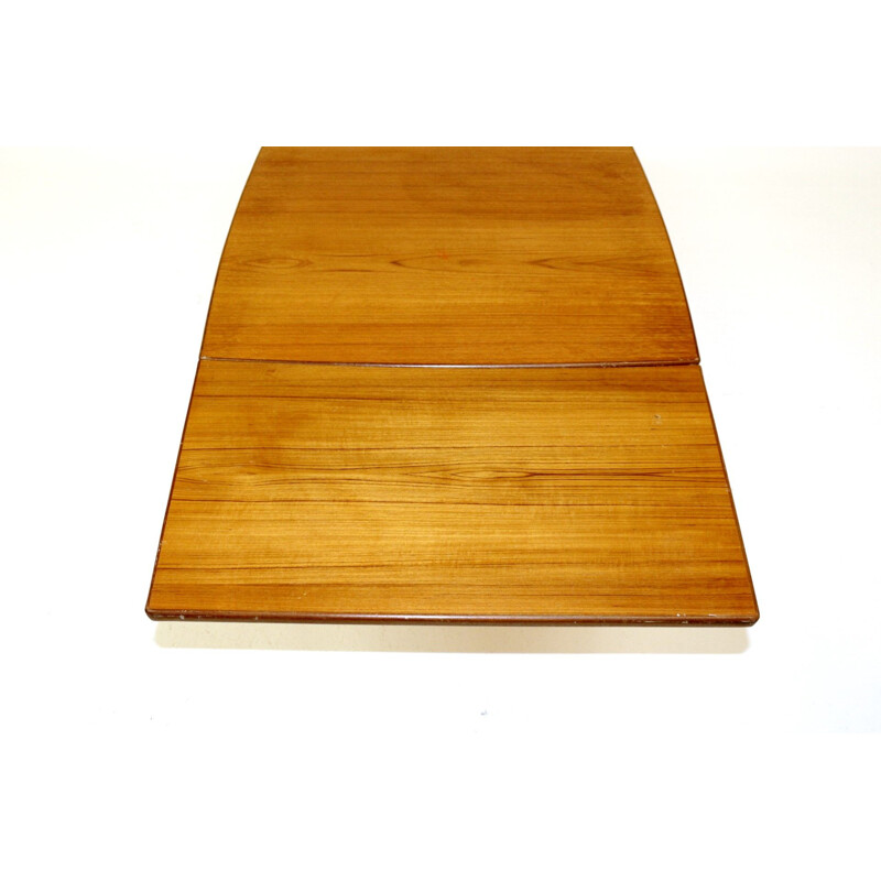 Vintage teak table with retractable tops