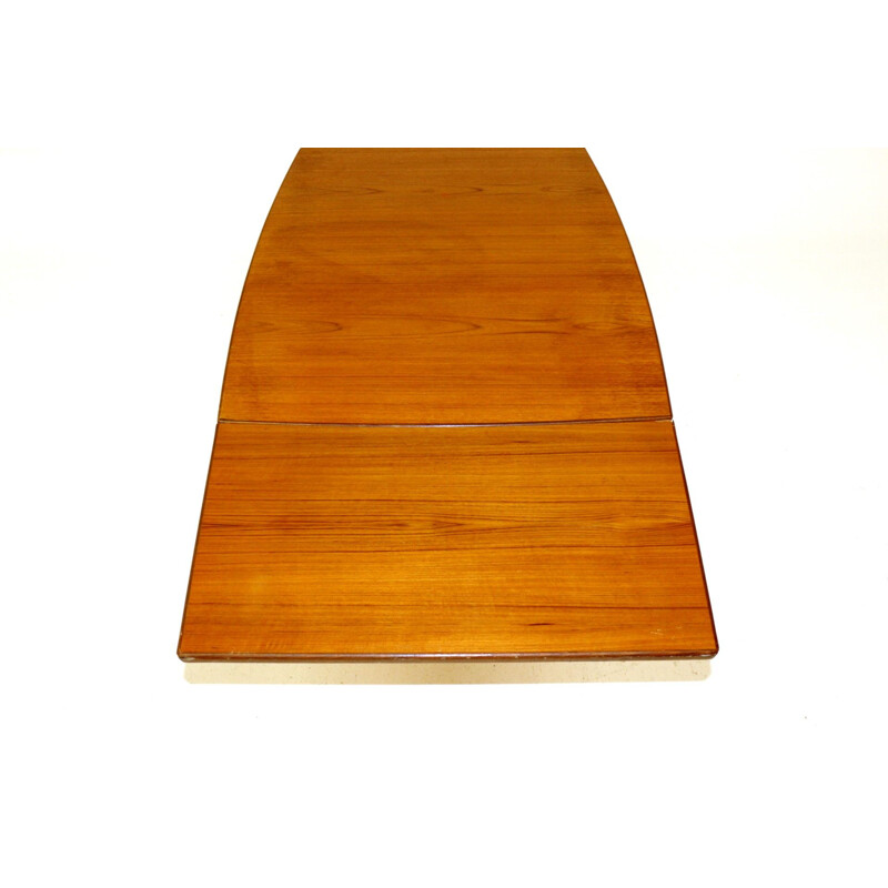 Vintage teak table with retractable tops