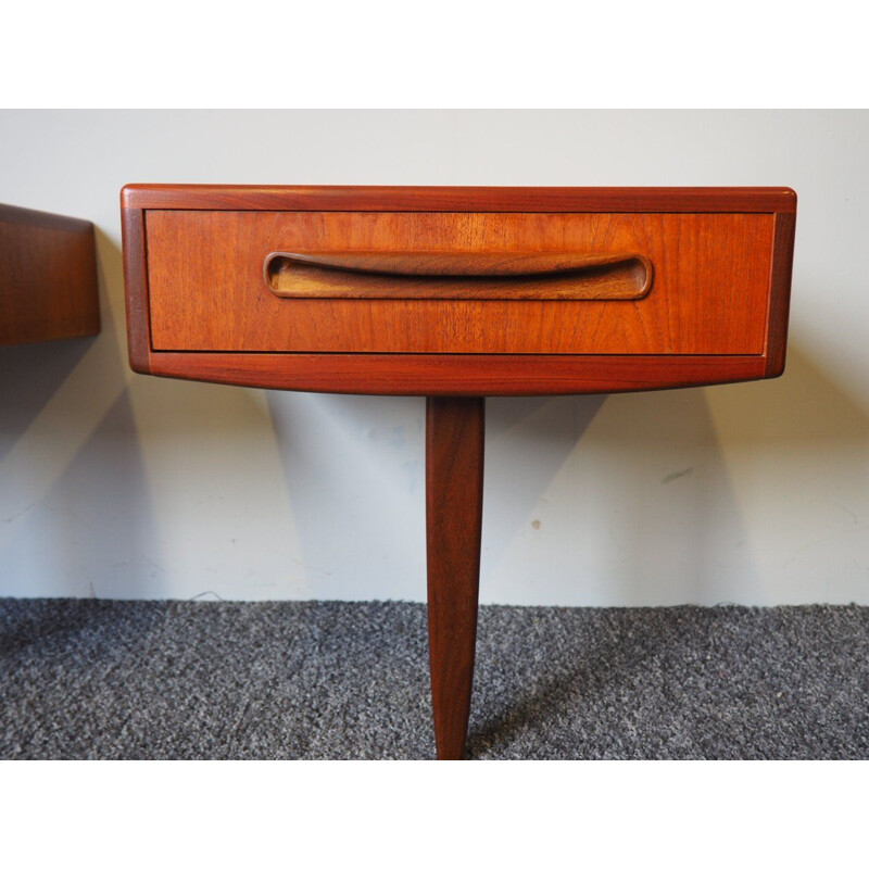 Pair of vintage teak bedside tables G plan